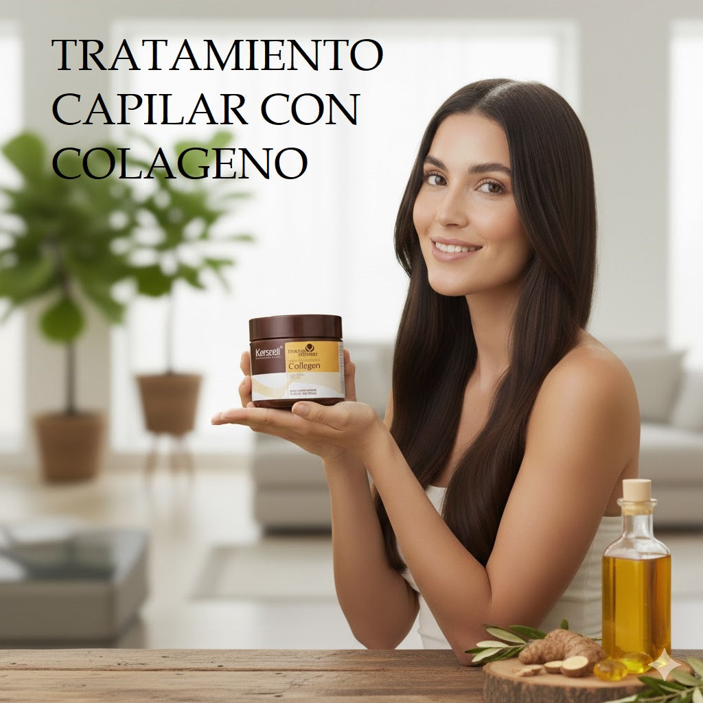 Tratamiento Capilar de Colágeno. Repara y combate el Frizz en 10 Minutos